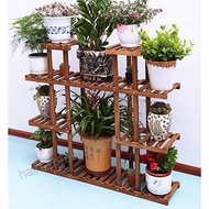rak bunga kayu standing pot besar