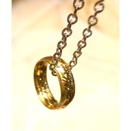 [Ready Stock Malaysia] Lord of the Rings The Hobbit One Ring with Chain Frodo Gollum Alloy Movie Fas