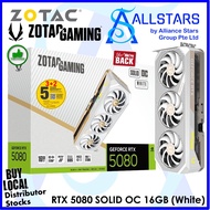 ZOTAC RTX 5080 SOLID OC 16GB (White Edition) PCI-Express Gaming Graphics Card (ZT-B50800Q-10P) (Warr