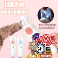 Led Pet Kucing Kuku Kuku Clipper Alat Dandanan Haiwan Kesayangan Gunting Cahaya Pemotong Kuku Kucing
