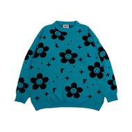 Himside Knitwear - Flor Cyan Knitwear Crewneck