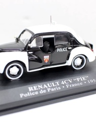 1 43 Alloy Car RENAULT 4CV 1956 RENAULT France Paris Police Car Classic Car Model