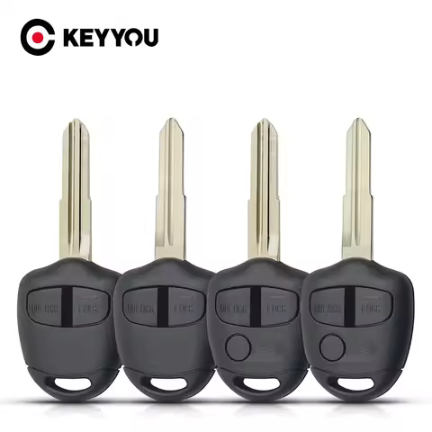 KEYYOU Car Remote Key Shell Case 2/3 Buttons For Mitsubishi Lancer EX Evolution Grandis Outlander La