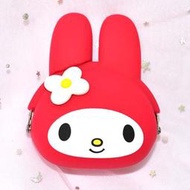 My Melody 美樂蒂 mimi POCHI 矽膠零錢包 日本正版 mm720r