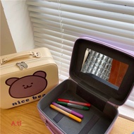 Hoo Express,CASMARA Cute cosmetic box with mirror, dustproof, waterproof, convenient and portable