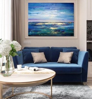Seascape Painting  Abstract Original Art on Canvas 60 x80 cm