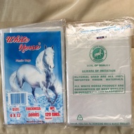 Plastic Ice Bag 4x12 (White Horse)