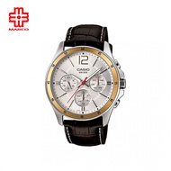 Casio General MTP-1374L-7AV Dark Brown Leather Band Men Watch