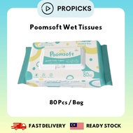 POOMSOFT Non Alcohol Baby Wet Wipes/Wet Tissue (80 Pcs/Pack)