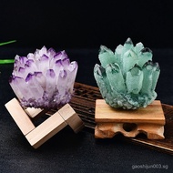 Wholesale Crystal Cluster Raw Stone Ornaments White Crystal Cluster Yellow Crystal Cluster Tea Cryst