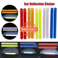 [ Wholesale Prices ] 2Pcs Pack Night Driving Safety Warning Reflective Strip Car Rearview Mirror Reflex Tape High Reflective Tape Anti-collision Reflective Strip Car Sticker