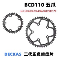 DECKAS 110 Disc 5 Holes 36T-52T Road Bicycle Chainring Disc Single Speed Chainring Disc