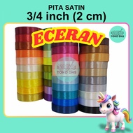 (RETAIL) 3/ Satin Ribbon 4 inch (2 CM) 3/ Satin Ribbon 4' 2cm
