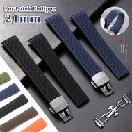 For Patek Philippe Aquanaut 5164A 5167A 5168A Replacement Silicone Watch Band 21mm Curved End Silico