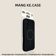 MENGKE.CASE | เคสโทรศัพท์ซิลิโคนแม่เหล็กสำหรับ iPhone 16 Pro Max สีดำ