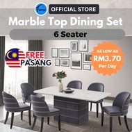 Dining Table Set Marble Table Meja Makan Set Dining Set 6 Seater Meja Makan Mewah 饭桌