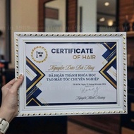 CERTIFICATION, CERTIFICATE, A4 CERTIFICATE (with frame).Print On Demand. 1989 Design