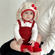 [3-12 Months] Dotted Long Ear Ear Protection Cap Baby Hat Spring Autumn Cute Super Cute Big Ear Head