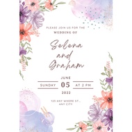 Template Kad Jemputan Majlis Perkahwinan Digital Template Wedding Invitation Digital Edit dalam Micr