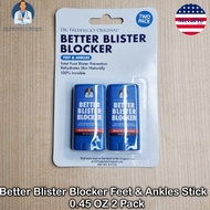 Dr. Frederick Jens Original Better Blister Blocker Stick for Feet & Ankles 2 Pack 0.9 OZ Anti-Bite S