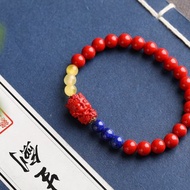 天然原礦硃砂精品紅砂手鏈 地藏王 硃砂含量達95%以上