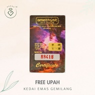 [Kedai Emas Gemilang] 800736 Amethyst Gold Creation 1G Gold Bar (88418) (1.5Cm) (1G) [999 Gold]