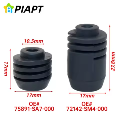 2SET 4pcs OE# 75891-SA7-000 72142-SM4-000 Black Rubber Door Stopper Clip for Honda & Acura 1984-On