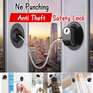 Baby Window Safety Limit Lock Children's safety lock Refrigerator Door Lock Cupboard Lock With Key