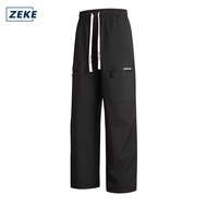 ZEKE B0066 Zipper Pocke Pants Men's Tactical Five Pocket Working Cargo Pant Trouser Seluar lelaki