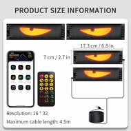 Auto Lumens Phสำหรับรถยนต์แสงตาปีศาจตา Led สำหรับที่บังแดดหน้ารถยนต์ป้ายไฟ Led ตั้งโปรแกรมควบคุมโดยก