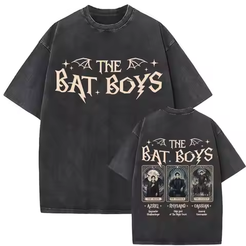 The Bat Boys Tarot Card T Shirt Rhysand Cassian Azriel ACOTAR Aesthetic T-shirts Men Women Fashion V
