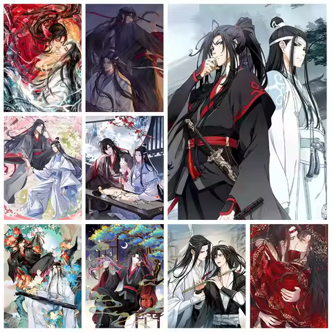 Mo Dao Zu Shi Diamond Painting Fantasy Anime Diy Diamond Embroidery Cross Stitch Wei Wuxian Poster H