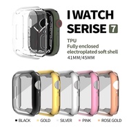 Apple watch7 apple Watch 7th Representative Case Protective Case TPU Watch All-Inclusive Electroplat