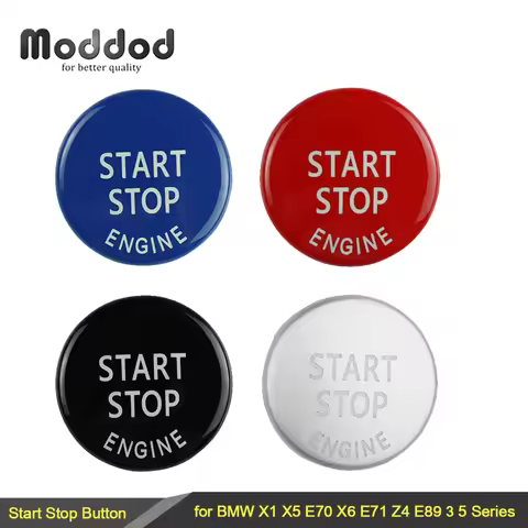 Engine START STOP Button Accessories Key Decor for BMW X1 X5 E70 X6 E71 Z4 E89 1 3 5 Series E90 E91 