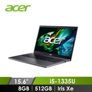 宏碁 ACER Aspire 5 筆記型電腦 15.6" (i5-1335U/8GB/512GB/Iris Xe/W11) 灰 A515-58P-599T (13代)