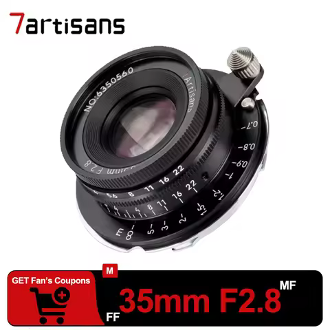7artisans M 35mm F2.8 Full Frame Wide Angle Fixed Focus Lens Manual Focus Lens Compatible with Leica