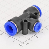 [3 Pieces]- PEG10-6 T-Tube Pneumatic Connector 6mm to 10 - 10mm