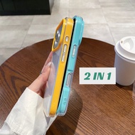 Transparent 2 IN 1 Thickness Phone Case For IPhone 17 16 15 14 Pro ProMax 17 Air 16E Very Strong Sho