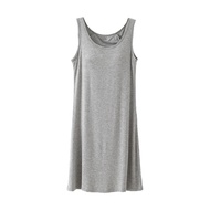 NEW FORCE 莫代爾附胸墊涼感彈性睡裙  2XL  灰色  1件