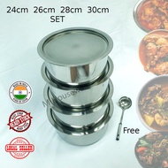 24cm~30cm Stainless Steel Pot set with lid