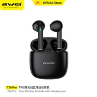 ▼ Awei T26 Pro TWS Wireless Bluetooth Earphone 5.3 Stereo Sound 6D Hifi Bass Headset Gaming Walang