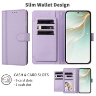 PU Leather flip for OPPO Realme 15X 15T Narzo N63 N55 N53 nine Card slot walle solid color style Pho