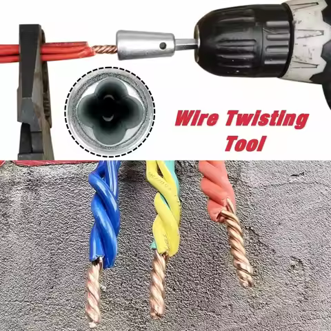 1pc Wire Twisting Tools Electrician Quickly Twister 6mm Hex Handle 1.5-6 Square 2-6 Wire Twister For