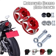 2pcs Alloy Car Motorcycle Plate Bolt Screws Plate Holder Bolt Kit License Plate Screws Bolt for Plat