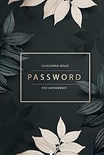 Quaderno delle password alfabetizzato da A a Z -107 pagine 4 per lettera, 312 password e siti - Tema