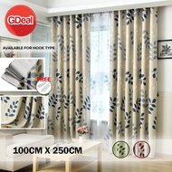 GDeal Simple Leaves Design Curtain Home Livingroom Bedroom Deco Blackout Curtains With Hooks Langsir