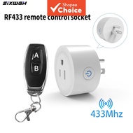 RF 433MHz Wireless Smart Socket On/Off Outlet for Lamps & Small Appliances