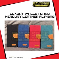 (Mercury Wallet Flip Bag)Oppo Reno A96 9i 6z A76 C2 A95 A98 6 A16 A79 A74 A92/A71/A71k/A9 A5 A31 20/