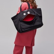 英國 ANYA HINDMARCH 黑色牛津布 Eyes 側咩袋