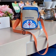 dumpling bag hand bag Kartun Jepun lelaki gemuk biru comel dicetak beg utusan bahu beg pasport beg m